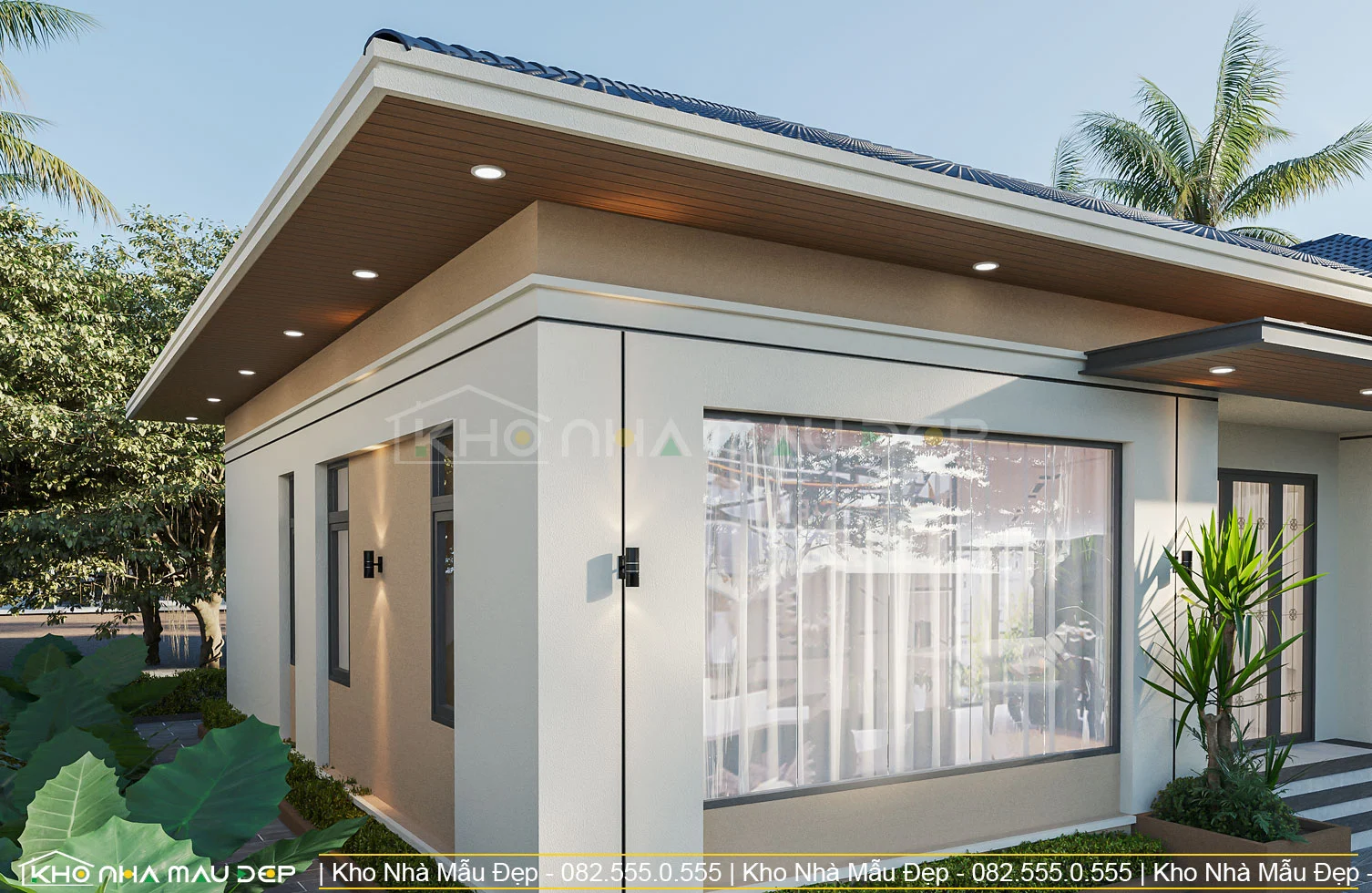 Mẫu nhà cấp 4 mái Nhật 210m2 3 phòng ngủ - KNM14 - Image 4
