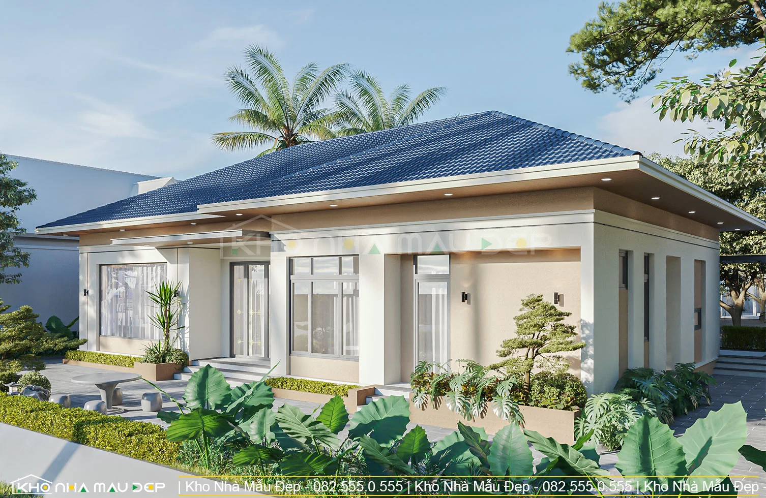 Mẫu nhà cấp 4 mái Nhật 210m2 3 phòng ngủ - KNM14 - Image 3
